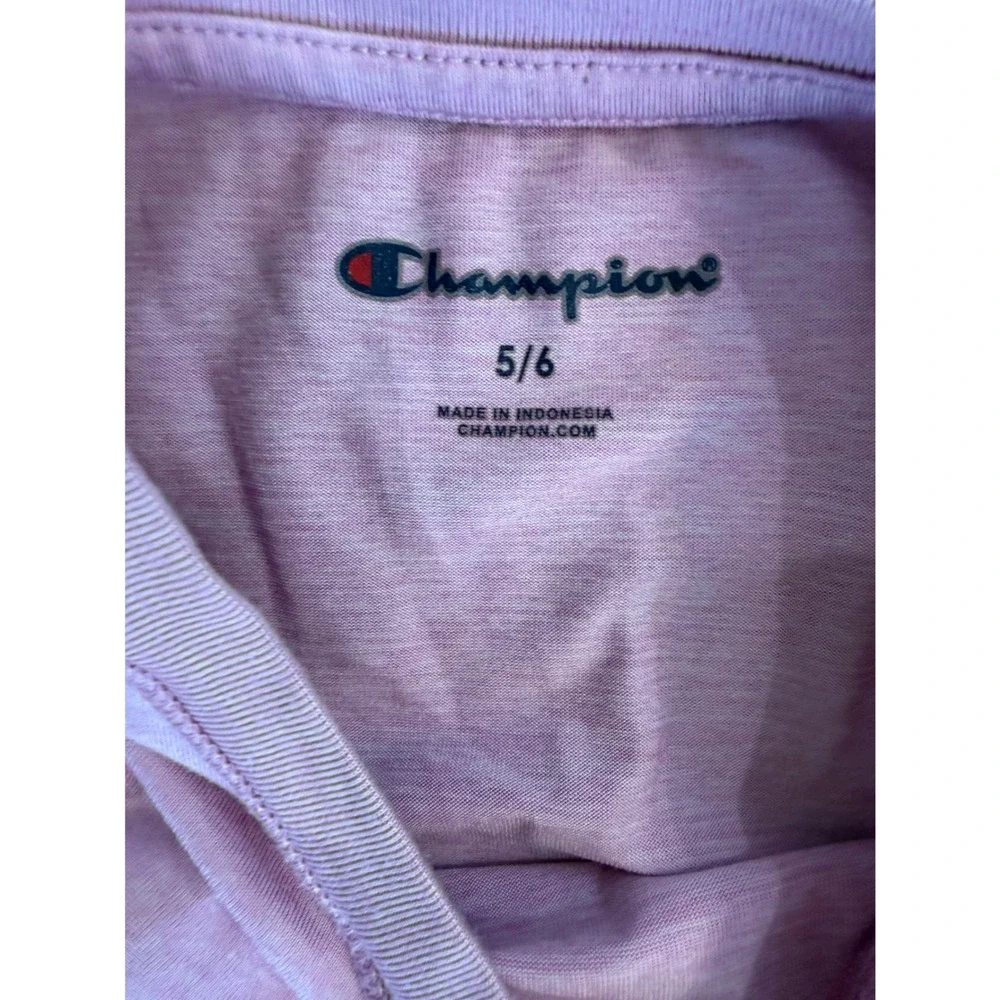 Champion Gorpcore Activewear Set Girls 5/6 Pink Logo Tee Dolphin Shorts